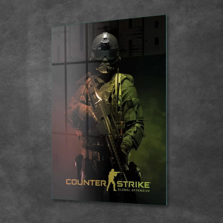 Decovetro Cam Tablo Counter Strike CT Poster 50x70 cm