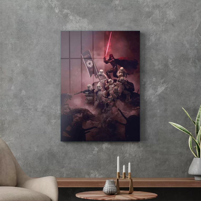 Decovetro Cam Tablo Darth Vader Troopers 50x70 cm