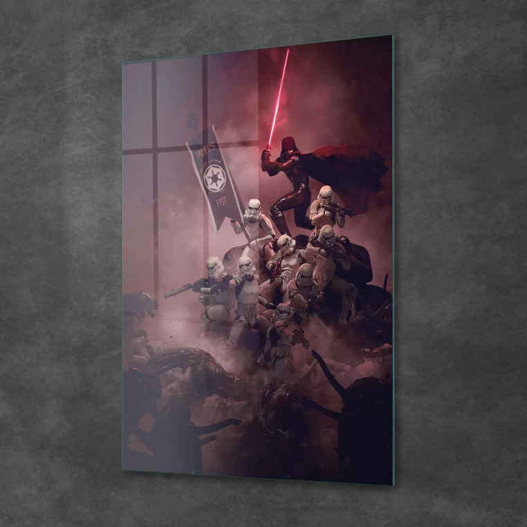 Decovetro Cam Tablo Darth Vader Troopers 50x70 cm