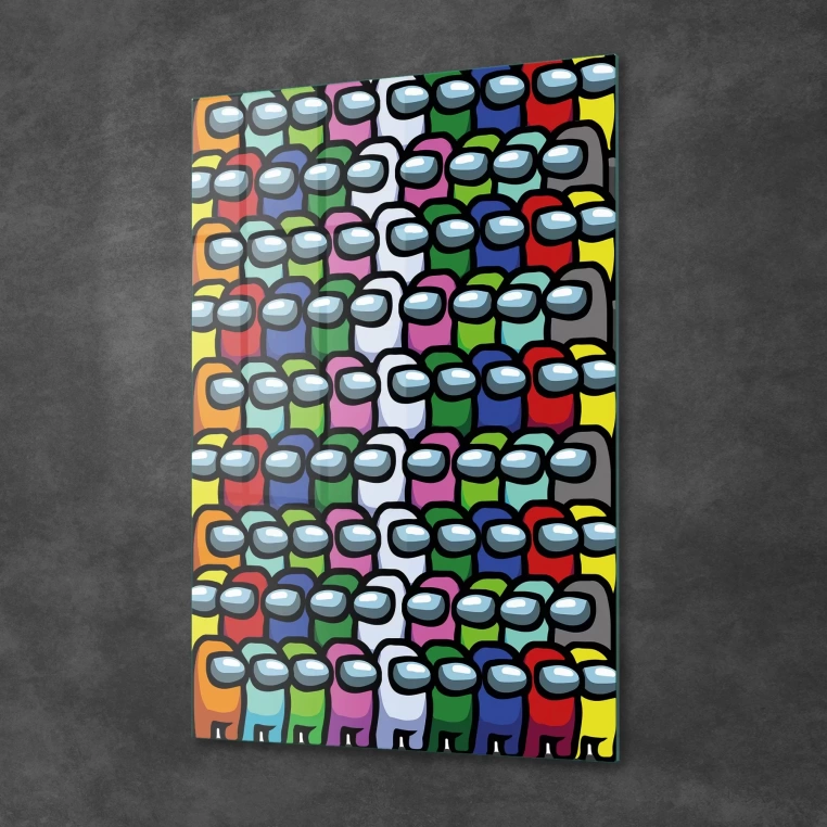 Decovetro Cam Tablo Gamer Among Us 50x70 cm