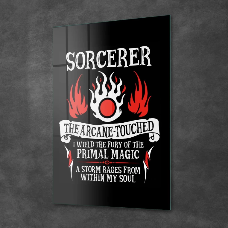 Decovetro Cam Tablo Gamer Class Sorcerer 50x70 cm