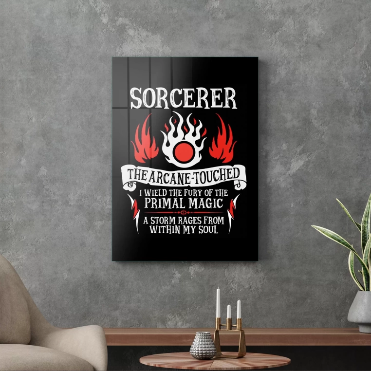 Decovetro Cam Tablo Gamer Class Sorcerer 50x70 cm