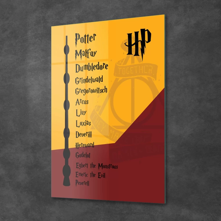 Decovetro Cam Tablo Harry Potter Mürver Asa 50x70 cm