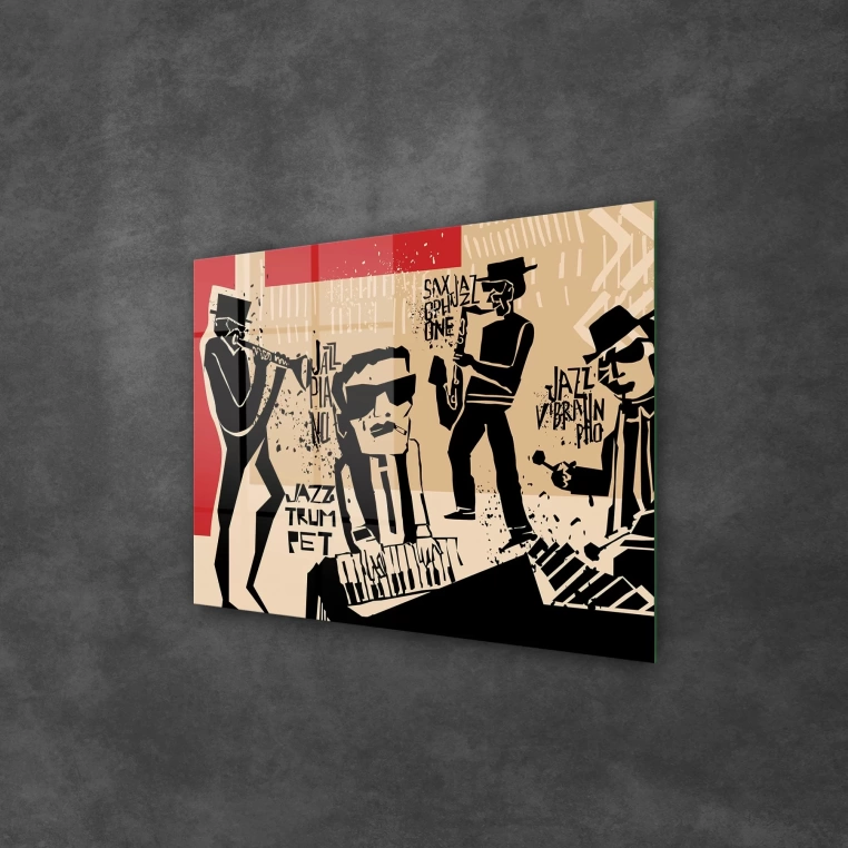 Decovetro Cam Tablo Jazz Band 70x100 cm