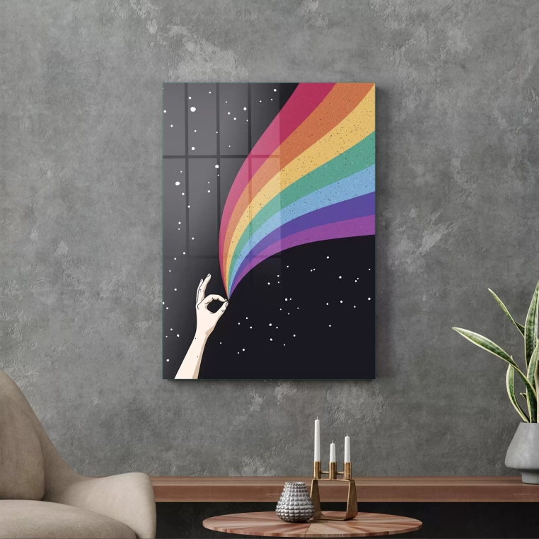 Decovetro Cam Tablo LGBT Rainbow 30x40 cm