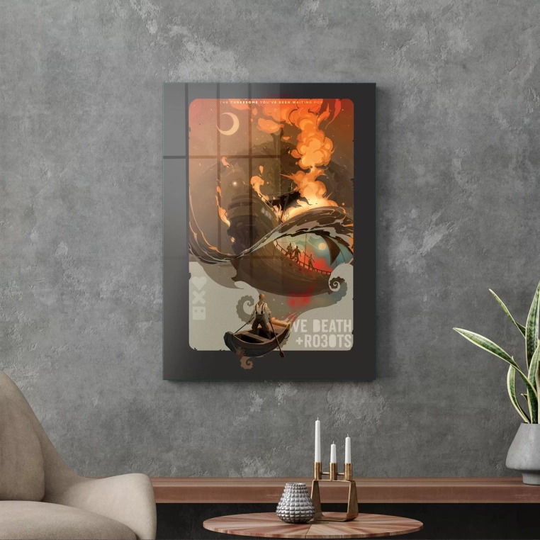 Decovetro Cam Tablo Love Death Robots Bad Travelling Poster 50x70 cm