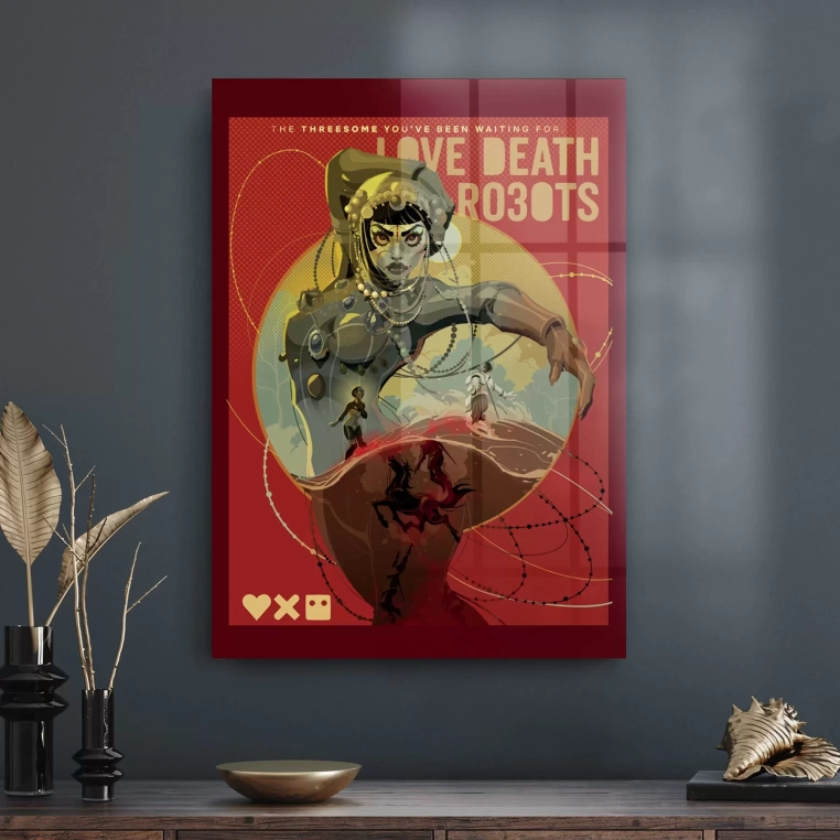 Decovetro Cam Tablo Love Death Robots Jibaro Poster 50x70 cm