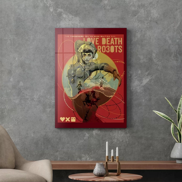 Decovetro Cam Tablo Love Death Robots Jibaro Poster 50x70 cm