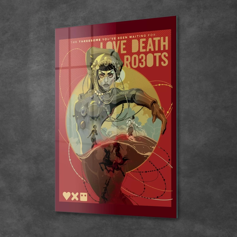 Decovetro Cam Tablo Love Death Robots Jibaro Poster 70x100 cm