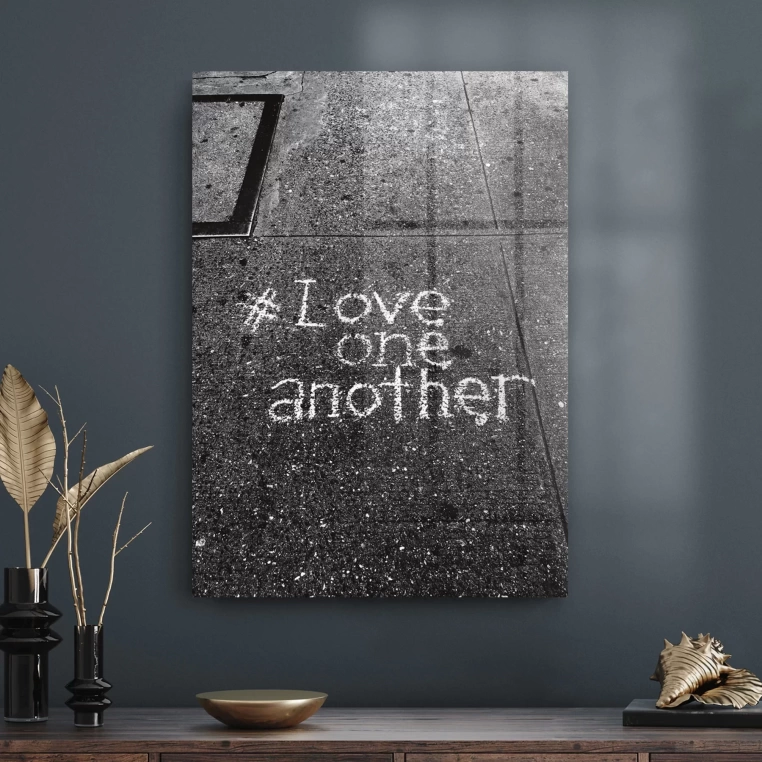 Decovetro Cam Tablo Love One Another 70x100 cm