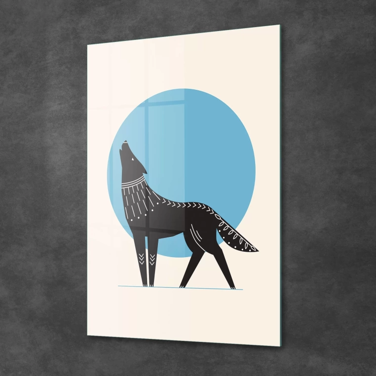 Decovetro Cam Tablo Minimal Kurt Desenli 70x100 cm