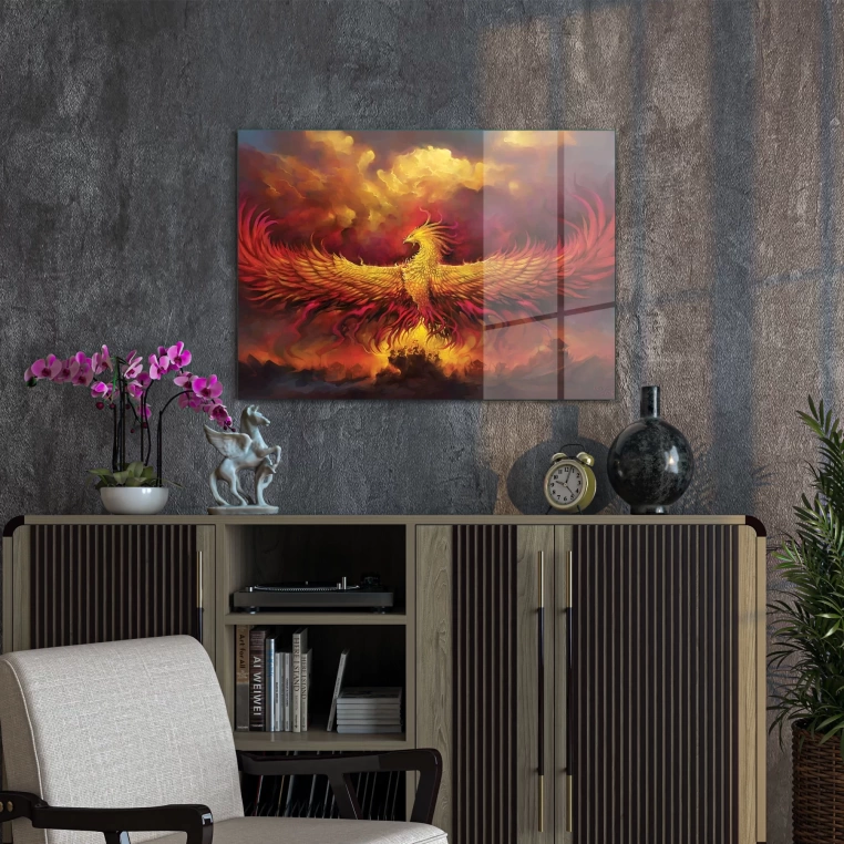 Decovetro Cam Tablo Phoenix Wall Art 50x70 cm