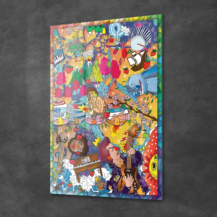 Decovetro Cam Tablo Pop Art Karma 70x100 cm
