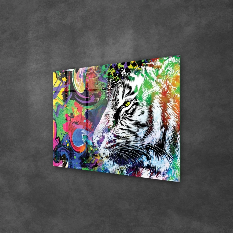 Decovetro Cam Tablo Pop Art Tiger 30x40 cm