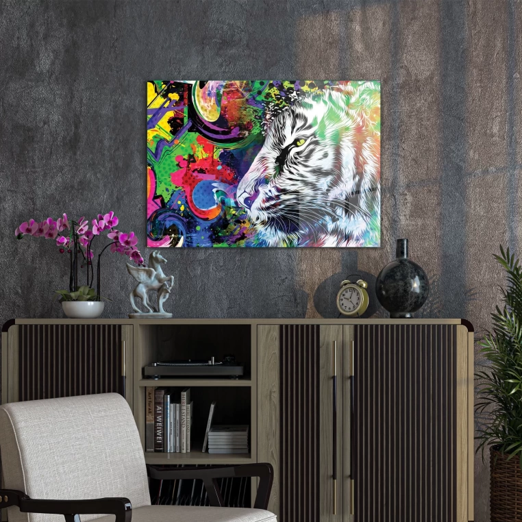 Decovetro Cam Tablo Pop Art Tiger 70x100 cm