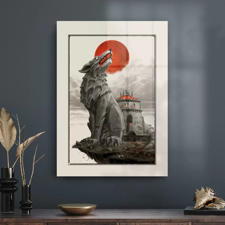 Decovetro Cam Tablo Red Wolf 50x70 cm