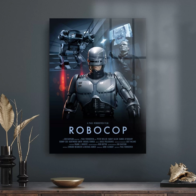 Decovetro Cam Tablo Robocop Film Afiş 30x40 cm