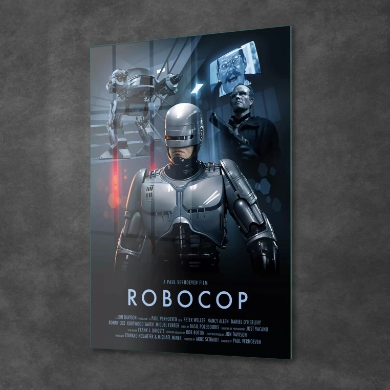 Decovetro Cam Tablo Robocop Film Afiş 30x40 cm
