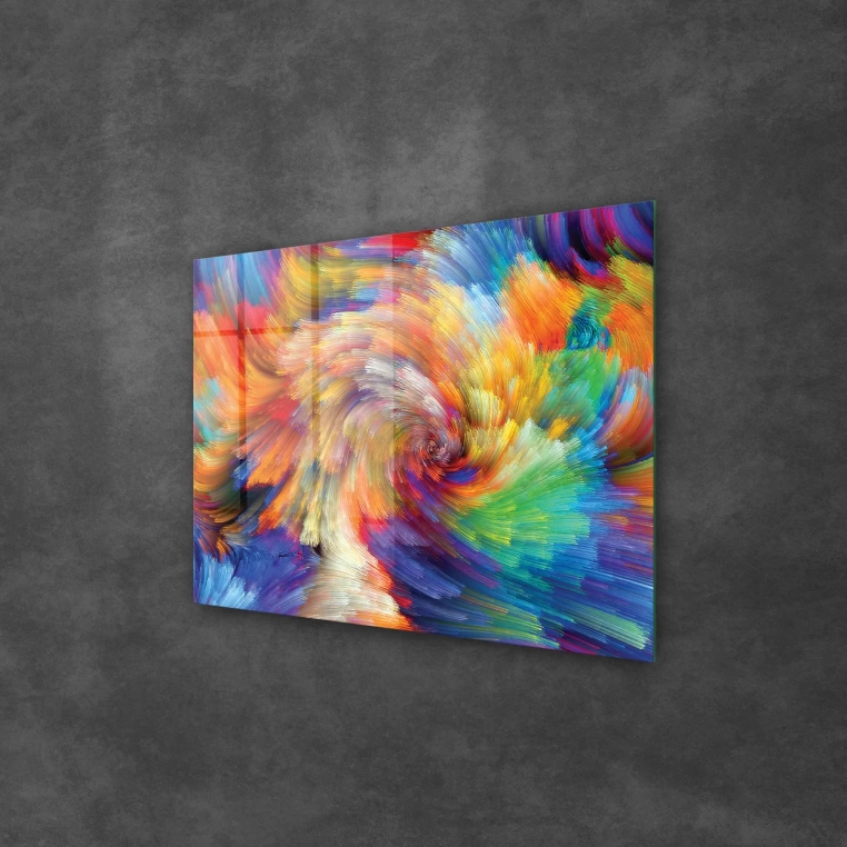 Decovetro Cam Tablo Spiral Rainbow 70x100 cm