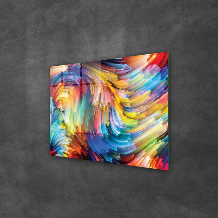 Decovetro Cam Tablo Spiral Rainbows 50x70 cm