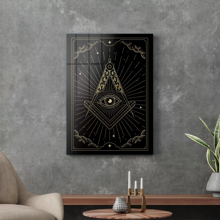 Decovetro Cam Tablo Spiritual Eye Dark 30x40 cm
