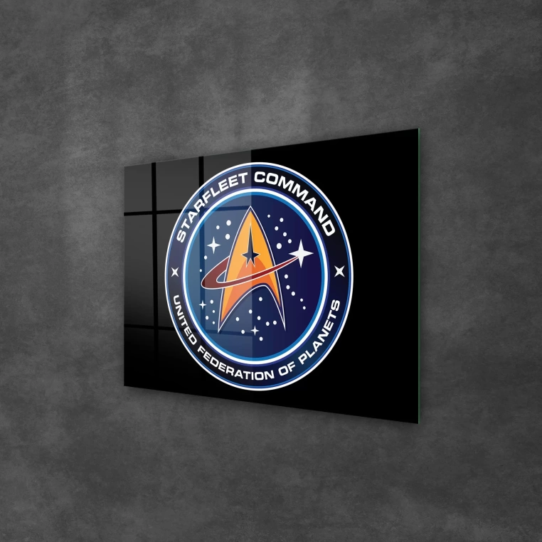 Decovetro Cam Tablo Star Trek Fleet Logo 50x70 cm