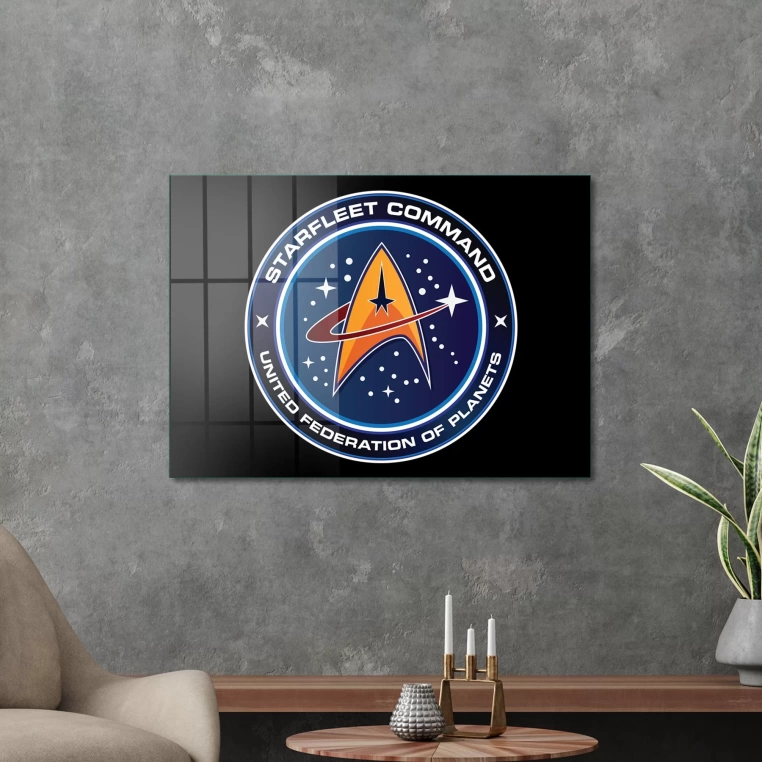 Decovetro Cam Tablo Star Trek Fleet Logo 70x100 cm