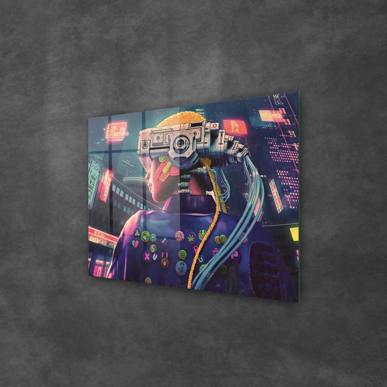 Decovetro Cyberpunk Header Cam Tablo 30x40 cm