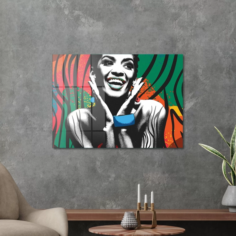 Decovetro Cam Tablo New Pop Art African Woman 50x70 cm