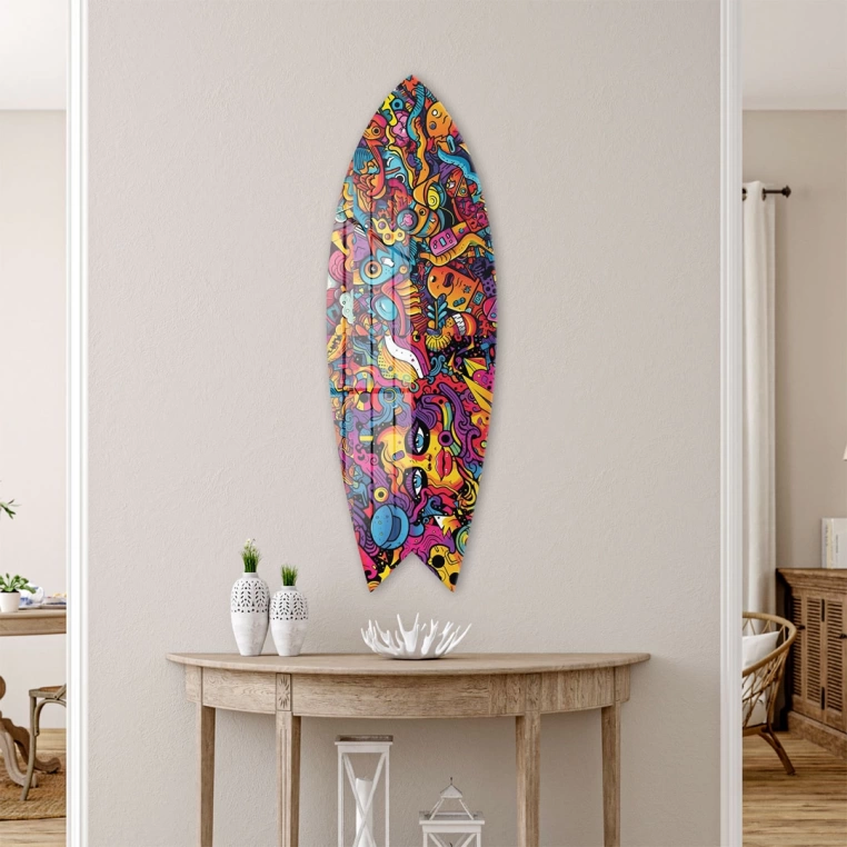 Decovetro ST 4042 Dekoratif Cam Sörf Tahtası 33x100 Cm