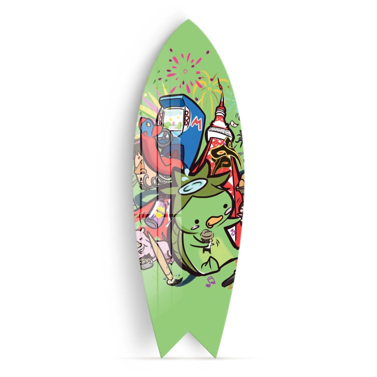 Decovetro ST 4059 Dekoratif Cam Sörf Tahtası 33x100 Cm