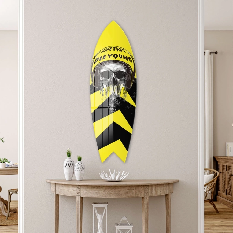 Decovetro ST 4061 Dekoratif Cam Sörf Tahtası 33x100 Cm
