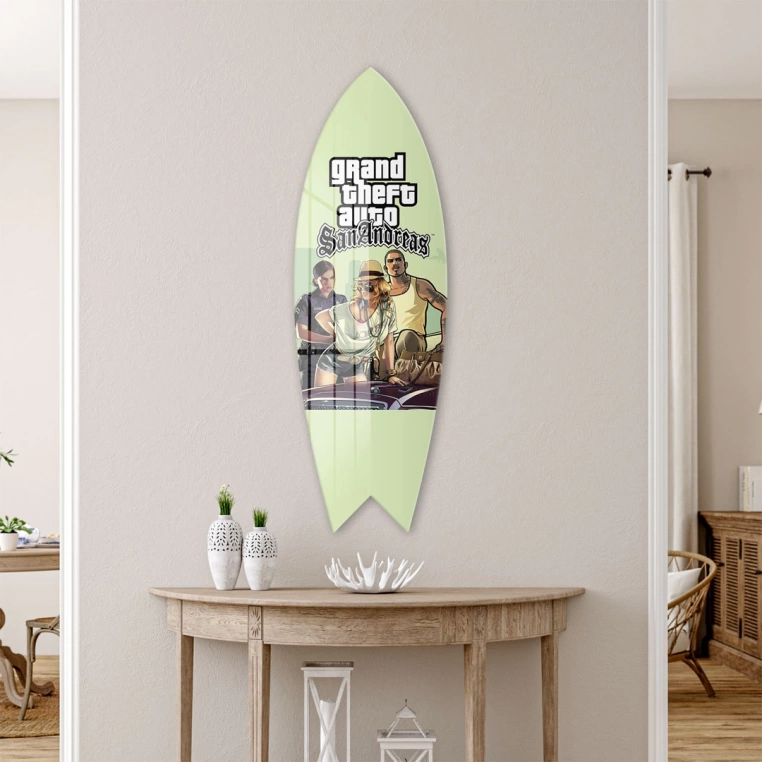 Decovetro ST 4063 Dekoratif Cam Sörf Tahtası 33x100 Cm
