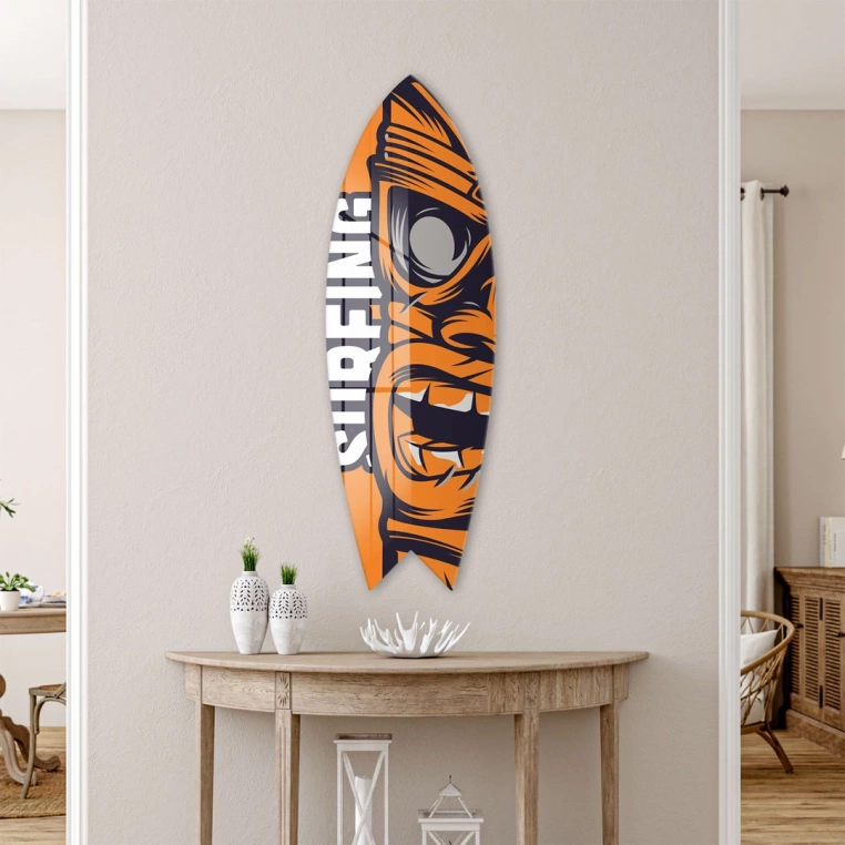 Decovetro ST 4079 Dekoratif Cam Sörf Tahtası 33x100 Cm