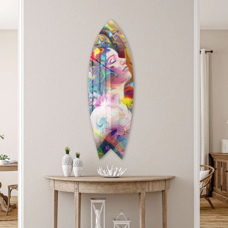 Decovetro ST 4091 Dekoratif Cam Sörf Tahtası 33x100 Cm
