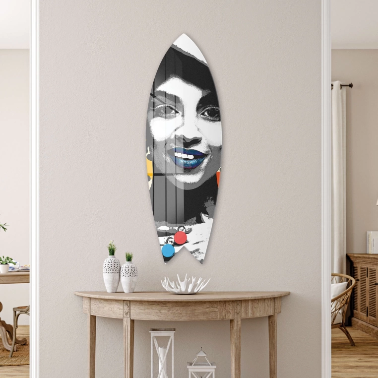 Decovetro ST 4086 Dekoratif Cam Sörf Tahtası 33x100 Cm