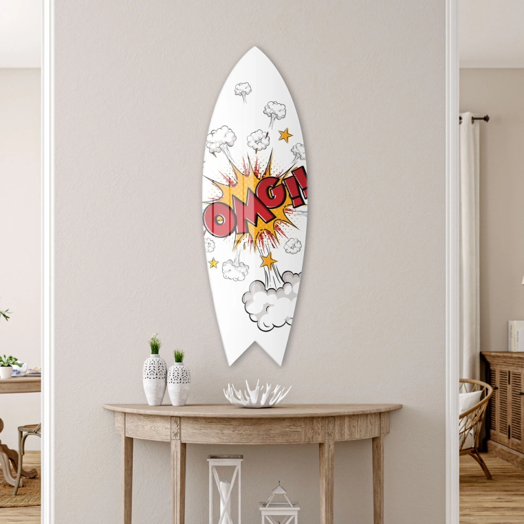 Decovetro ST 4131 Dekoratif Cam Sörf Tahtası 33x100 Cm