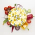 Decovetro Cam Kesme Tahtası Yuvarlak Limon Desenli 30x30 Cm