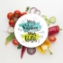 Decovetro Cam Kesme Tahtası Yuvarlak My Kitchen My Rules Desenli