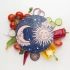 Decovetro Cam Kesme Tahtası Yuvarlak Horoscope Vintage Desenli 30x30 Cm