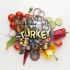 Decovetro Cam Kesme Tahtası Yuvarlak Turkey Yazılı