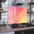 Decovetro Ocak Arkası Koruyucu Cam Sarı Bulut Desenli 60x52cm