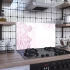 Decovetro Ocak Arkası Koruyucu Pembe Lale Desenli 76x50cm