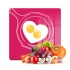 Decovetro Cam Kesme Tahtası ve Sunumluk Kare Aşk Yumurtası Desenli 30x30 Cm