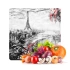 Decovetro Cam Kesme Tahtası ve Sunumluk Kare Love Paris Desenli 30x30 Cm