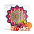 Decovetro Cam Kesme Tahtası ve Sunumluk Kare Mandala 6 Desenli 30x30 Cm