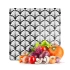 Decovetro Cam Kesme Tahtası Kare Siyah Beyaz Geometrik Desenli 30x30 Cm