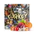 Decovetro Cam Kesme Tahtası ve Sunumluk Kare Turkey Desenli 30x30 Cm