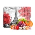 Decovetro Cam Kesme Tahtası ve Sunumluk Paris Eyfel Desenli 20x30 Cm