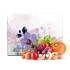 Decovetro Cam Kesme Tahtası ve Sunumluk Suluboya Mor Çiçek Desenli 20x30 Cm